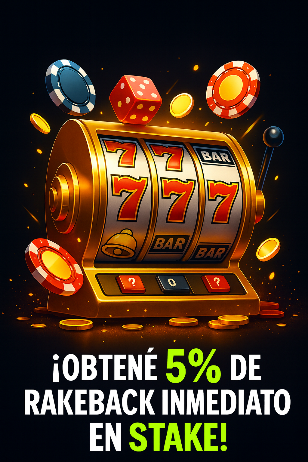 5% de Rakeback inmediato en Stake
